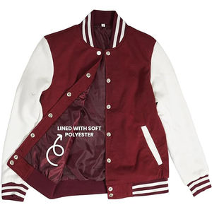 Fabricación profesional Hombres Invierno Carta Varsity Chaquetas Diseño personalizado Poliéster/Mezcla de algodón Logotipo frontal - Product Image 5