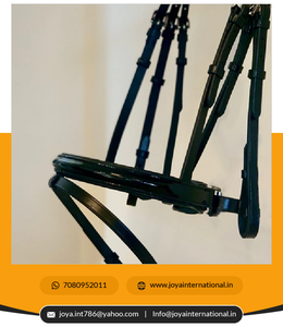 Fournisseur de produits pour chevaux Fabricant et exportateur en Inde Black Patent Snaffle Bridle Horse Bridle pliée pliante - Product Image 6