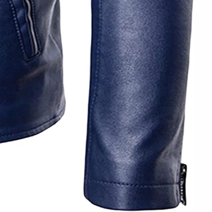 Veste en cuir vintage Causal Manteau Vestes en cuir pour hommes - Product Image 3