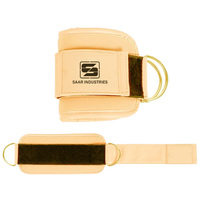 Saar Industries Sangles de cheville réglables en cuir souple avec double anneau de fermeture, durables, confortables, protection de base pour le quotidien