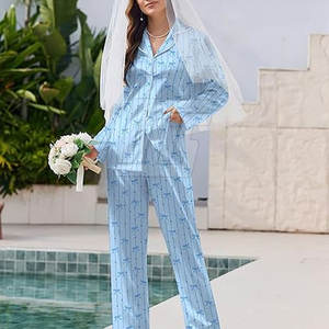 Conjunto de Pijama Elegante para Mujer, Tejido Ligero, Sensación Suave, Ropa de Dormir Cómoda - Product Image 3