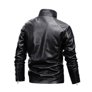 Nueva chaqueta de cuero genuino ajustada a la moda para hombre, chaqueta de cuero para hombre de alta calidad para motorista, chaqueta de cuero genuino para hombre - Product Image 6