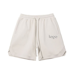 Pantalones cortos deportivos con cordón para hombre OEM al por mayor, pantalones cortos deportivos transpirables con cinturón elástico y logotipo personalizado para hombre - Product Image 2