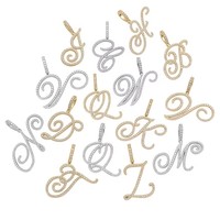 SP gros bijoux Hip Hop chaîne torsadée herbe anglais lettre initiale pendentif collier pour hommes