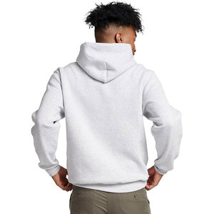 Hombres 100% algodón 500 GSM en blanco pesado peso sudadera gruesa impresión personalizada Logo Drop Shoulder Flock Hoodies para hombres mujeres - Product Image 3