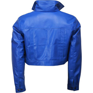 <b>Men's</b> <b>Long</b> Sleeve Polyester/Cotton Varsity <b>Jacket</b> Stand Breathable Quick Dry Durable Finish Classic Stylish Design for Comfort - Product Image 2