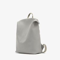 Sac à dos minimaliste imperméable gris clair de style coréen avec fermeture éclair, capacité 36-56L, pour femmes, adolescentes, voyages et école