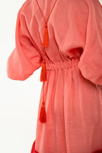 ชุดเดรสผ้าฝ้ายปักลายสำหรับผู้หญิงชุดเดรสยาวถึงข้อเท้าแขนยาวสไตล์งานปาร์ตี้หรูหราขนาด4XL - Product Image 3