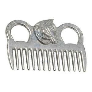Vente en gros de peignes à cari pour chevaux avec logo personnalisé équipement de toilettage professionnel en aluminium pour des soins de cheval efficaces, le nettoyage et l'excrétion - Product Image 6