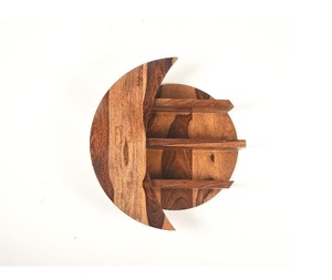 Modern European Style Heavy Duty Adjustable Four-Layer Rack Storage <b>Unit</b> Living Room <b>Shelves</b> Polygon <b>Shelf</b> Wood Wall - Product Image 2