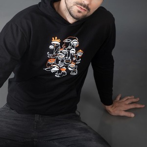 <b>Men</b> Heavyweight Hoodie 340 400 450 500 GSM Cotton Fleece Custom Logo Puff Screen DTF DTG Printing Pullover <b>Zip</b> <b>Up</b> OEM - Product Image 2