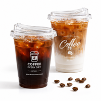 Gobelets à café jetables personnalisés avec logo, recyclables, compostables, biodégradables en PLA/PET, avec couvercles, impression UV, qualité alimentaire, paroi simple, 5,5-32 oz
