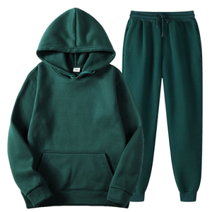 Vente en gros d'ensemble de sweats à capuche surdimensionnés pour hommes de couleur unie personnalisée ensemble de survêtement de jogging d'hiver respirant ensemble de sweat à capuche - Product Image 6