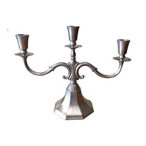 Classic Style Textured Aluminum <b>Candle</b> Holder for Romantic Christmas <b>Dinner</b> Table Setup and Wedding Event Decor - Product Image 3