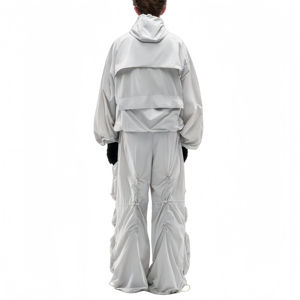 Survêtement d'hiver en coton personnalisé pour homme, coupe-vent léger, fermeture éclair, surdimensionné, ample, ensemble 2 pièces, séchage rapide, polaire - Product Image 3