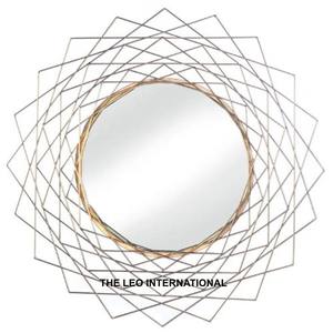 Espejo de Pared de Metal de Acero Inoxidable con Acabado Plateado Moderno, Estilo Elegante, Hecho a Mano, Decorativo PARA EL Hogar - Product Image 6