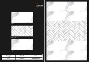 Azulejos de cerámica para pared Interior Space Pro de 300x600 mm, para baño y cocina, con acabado brillante, mate, efecto azúcar tallado, diseño de pared interior de lujo. - Product Image 3