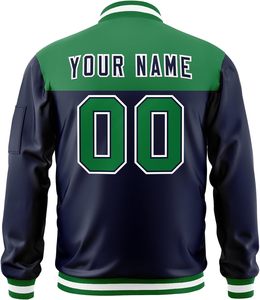 Veste universitaire OEM de gros, couleurs personnalisées, fermeture à glissière complète, style formel avec décoration brodée pour les écoles, marques de sport et de mode - Product Image 2