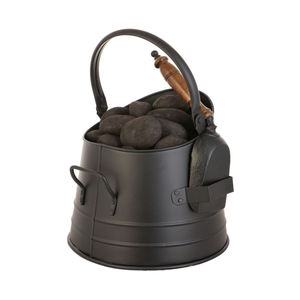 Seau à charbon en métal ancien, couleur noire, seau à cendres de charbon, maison et jardin, seau à cendres de charbon avec poignée - Product Image 6