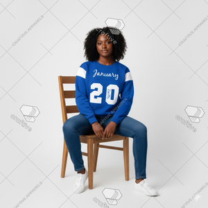 เสื้อสเวตเชิ้ต Zeta Phi Beta มกราคม 20 J20 เสื้อสเวตเชิ้ตปักลายคุณภาพสูงแบบลำลอง คอกลม - Product Image 3