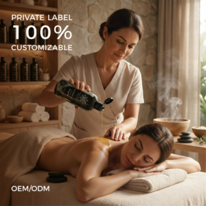 Huile de massage raffermissante anti-âge à la vitamine C, au parfum d'argan doux, pour tous types de peaux, taille personnalisable, fabrication OEM ODM, marque privée - Product Image 6