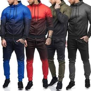 Survêtements pour hommes personnalisés en gros respirant couleur unie jogging confortable style décontracté hommes survêtement - Product Image 3