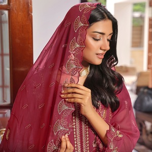 Bin Hameed diseñador mujer 3 piezas gasa bordado pakistaní Panjabi vestido fiesta desgaste Vol RINA trajes de novia - Product Image 4