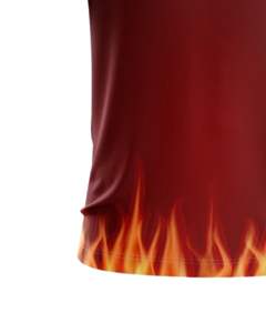 Polo personnalisé pour homme, imprimé feu marron, manches courtes, respirant, polyester et élasthanne, décontracté, sport, golf, OEM personnalisé - Product Image 6