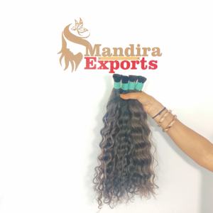 100% Cuticle Aligned Virgin Color <b>Black</b> Weave Wavy Bulk Vendor Temple Vietnamese Human <b>Hair</b> <b>Extensions</b> - Product Image 5