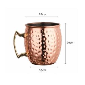 Tasse de bar en cuivre artisanal avec beauté vintage et extérieur brillant créée pour les collectionneurs de barman et de bar à domicile - Product Image 2