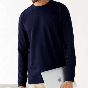 Sweat-shirt à col rond 100% coton de qualité supérieure pour hommes pull de couleur unie coupe régulière-essentiel personnalisé pour l'impression numérique d'hiver - Product Image 6