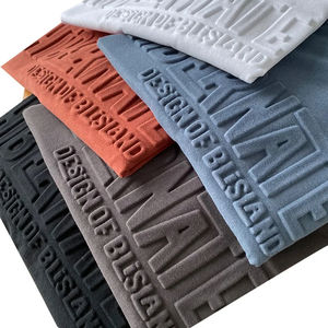 Streetwear personnalisé gaufrer hommes t-shirt 100% coton lourd 3d gaufré surdimensionné unisexe T-shirts - Product Image 1