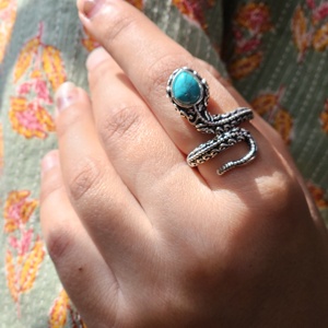 Anillo de Plata con Turquesa Serpiente, Colección de Anillos de Plata con Turquesa 2024 - Product Image 2