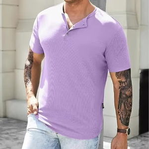 เสื้อยืดผู้ชายคุณภาพสูง ผ้าเจอร์ซีย์เนื้อแน่น 220 กรัม ไม่มีลาย สกรีนโลโก้ได้ แขนสั้น ทรงปกติ สวมใส่สบาย ระบายอากาศดี เหมาะสำหรับฤดูร้อน - Product Image 2