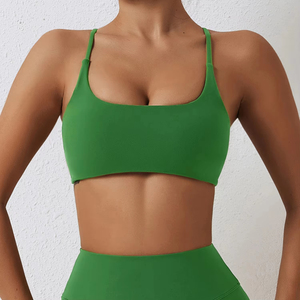 Sujetador deportivo sin costuras con logotipo personalizado para mujer, transpirable de talla grande para entrenamiento en el gimnasio, venta al por mayor de fabricante OEM en Pakistán - Product Image 2