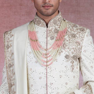 เชอร์วานี2023แฟนซีของผู้ชายมีกระดุมแบบไม่ซ้ำใครสไตล์แฟชั่นล่าสุด OEM/ODM สีที่กำหนดเองคุณภาพสูงงานแต่งงานงานเลี้ยงเชอร์วานิทุกขนาด - Product Image 5