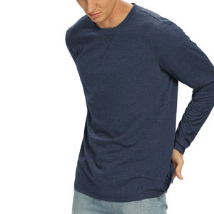 T-shirt en polyester/coton pour homme, fournisseur OEM, tissu tricoté, manches courtes, tee-shirt décontracté respirant, à porter au quotidien en été - Product Image 2