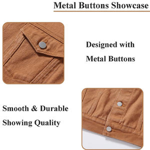 Chaqueta Vintage Personalizada para Hombre, 100% Algodón Lavado, Estilo Casual, Corte Entallado, Chaqueta Vintage para Hombre - Product Image 5