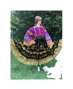Vintage Ethnic Kuchi Dresses From Afghanistan/Pakistan Traditional Party Wear with Vibrant Colors and Lace Decoration - Product Image 1