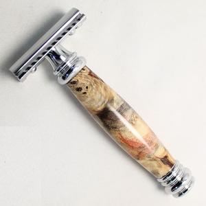 Best Price Eco-Friendly Bamboo Matte Rose Gold Metal Handle Double Edge Safety Razor for Men - Product Image 4