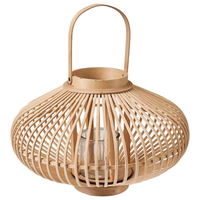 Lanterne à bougie décorative en bambou tissé à la main, écologique, personnalisable, vente en gros pour la décoration rustique bohème de la maison et des mariages