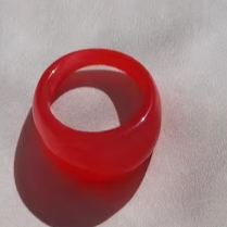 Resina transparente y anillo geométrico colorido con cristales de corte princesa Anillo de moda de estilo rústico lindo-Regalo - Product Image 3