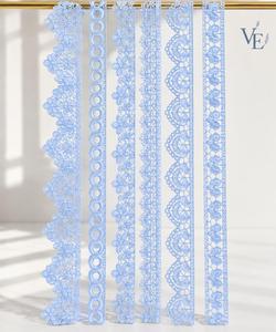 Bordure de chaussures en dentelle brodée à motifs géométriques, soluble dans l'eau, écologique, 100% polyester, paillettes délicates, embellissements 2,1 cm - Product Image 1