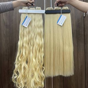 Gran Venta, Precio de Fábrica, Gran Stock, Extensiones de Cabello Rubio, Proveedores de Paquetes de Cabello Humano Virgen Vietnamita Teñido en Color 613 - Product Image 5