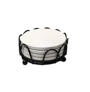 Posavasos de cuero piedra 4 piezas soporte de Metal duradero PU café té posavasos esteras mesa de casa artículos decorativos - Product Image 6