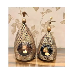 Modern Style <b>Lantern</b> T-Light Lighting Decor Gold Plated Christmas Wedding Event Decorative <b>Lantern</b> Home Decoration Hot Arrival - Product Image 2