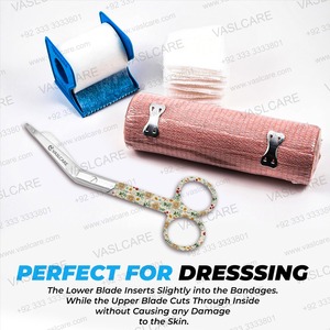 Vintage Flower Style Dressing Scissor Vaslcare 2025 New Nursing Lister Bandage Scissors Stainless Steel Handle Assorted Pattern - Product Image 2