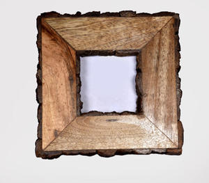 Accessoire décoratif à la mode porte-photo en bois de manguier naturel avec finition en détresse pour le style de maison sur le thème rustique ou cabine - Product Image 1