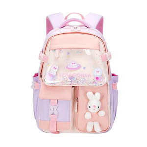 Orthopedic School <b>Backpack</b> for <b>Children</b> Vintage Fashion Style Waterproof Oxford Material Nylon Lining Zipper Closure for Girls - Product Image 1
