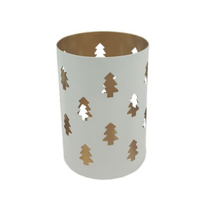 Juego de decoración del hogar de color blanco de soporte de vela votivo redondo de Metal para decoración de jardín y mesa hecha a mano - Product Image 2